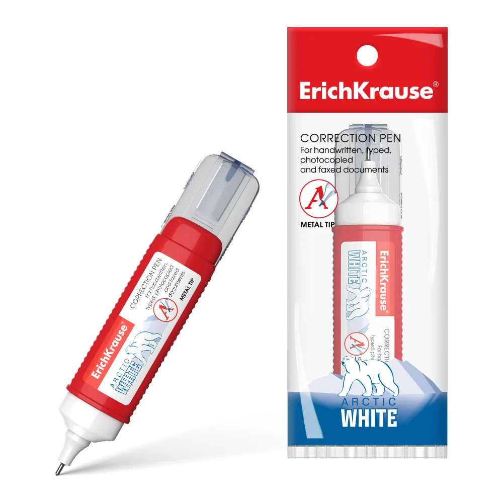 Ручка-корректор ErichKrause Arctic white 14097