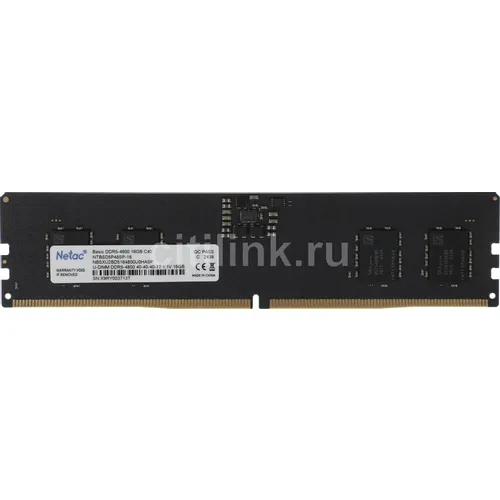 Оперативная память NETAC Basic NTBSD5P48SP-16 DDR5 - 1x 16ГБ 4800МГц, DIMM, Ret