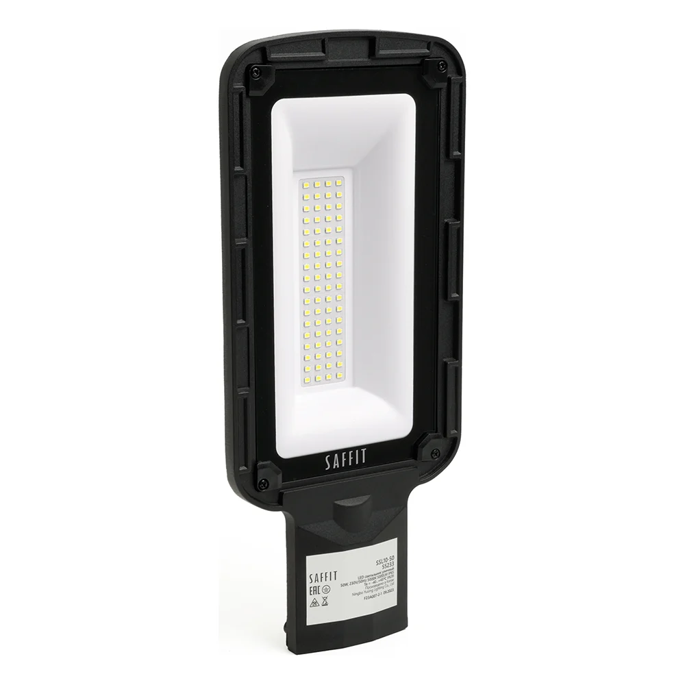 Светодиодный уличный консольный светильник SAFFIT ssl10-50 50w 5000k 230v, черный 55233