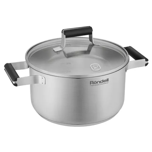 Кастрюля 5.1л Rondell Bayoneta RDS-1808, нержавеющая сталь, с крышкой