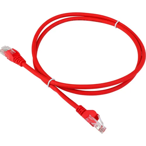 Патч-корд LanMaster вилка RJ-45, вилка RJ-45, кат.5E, LSZH, 1м, красный [lan-pc45/u5e-1.0-rd]