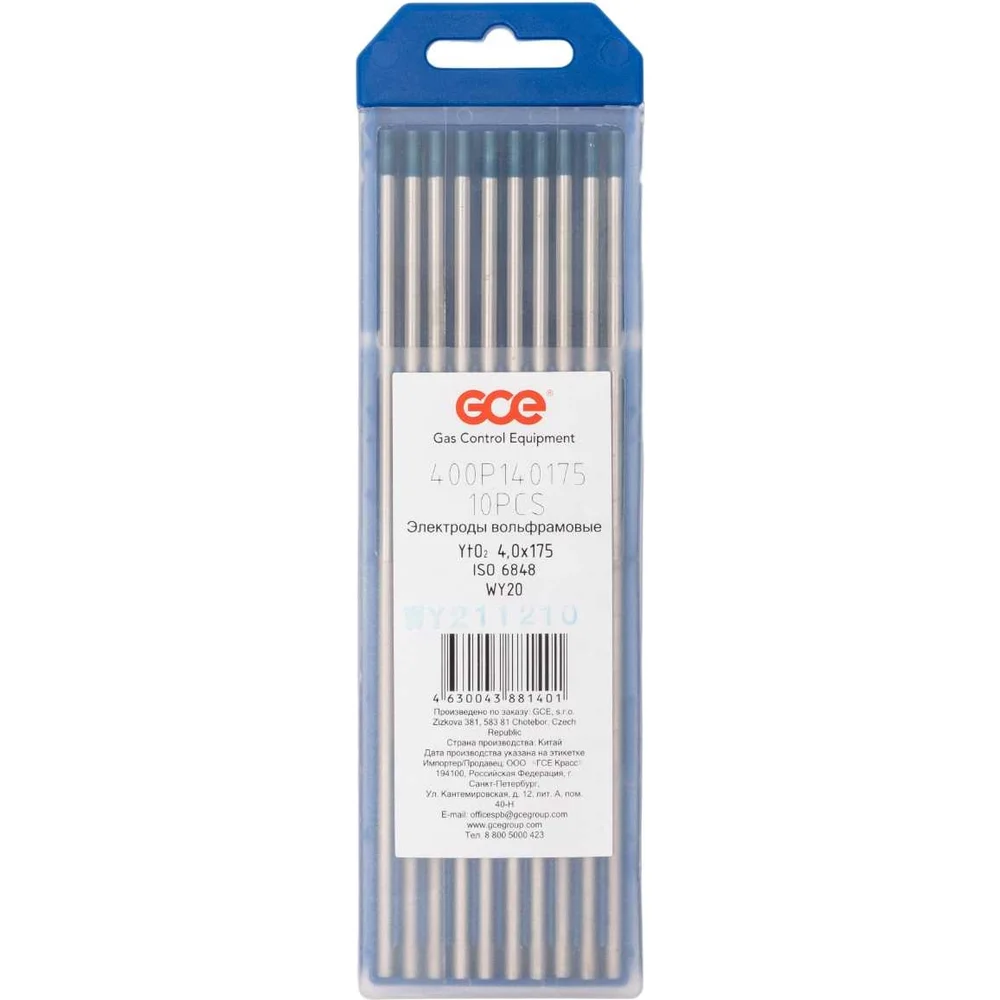 Вольфрамовый электрод GCE WY-20 400P140175SB