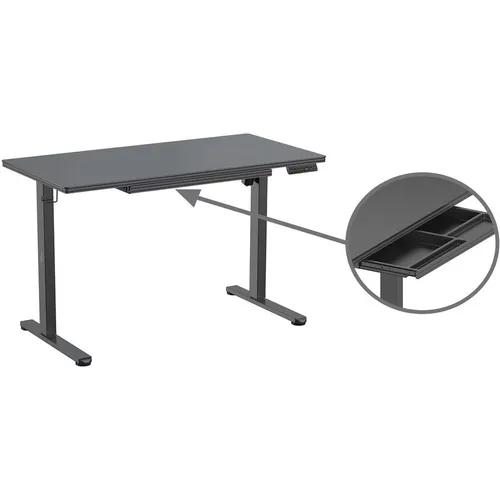 Стол компьютерный Ritmix TBL-1207S, с регулировкой высоты, электропривод, закаленное стекло, черный