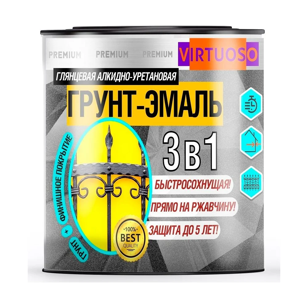 Грунт-эмаль по ржавчине Virtuoso PREMIUM 11607880