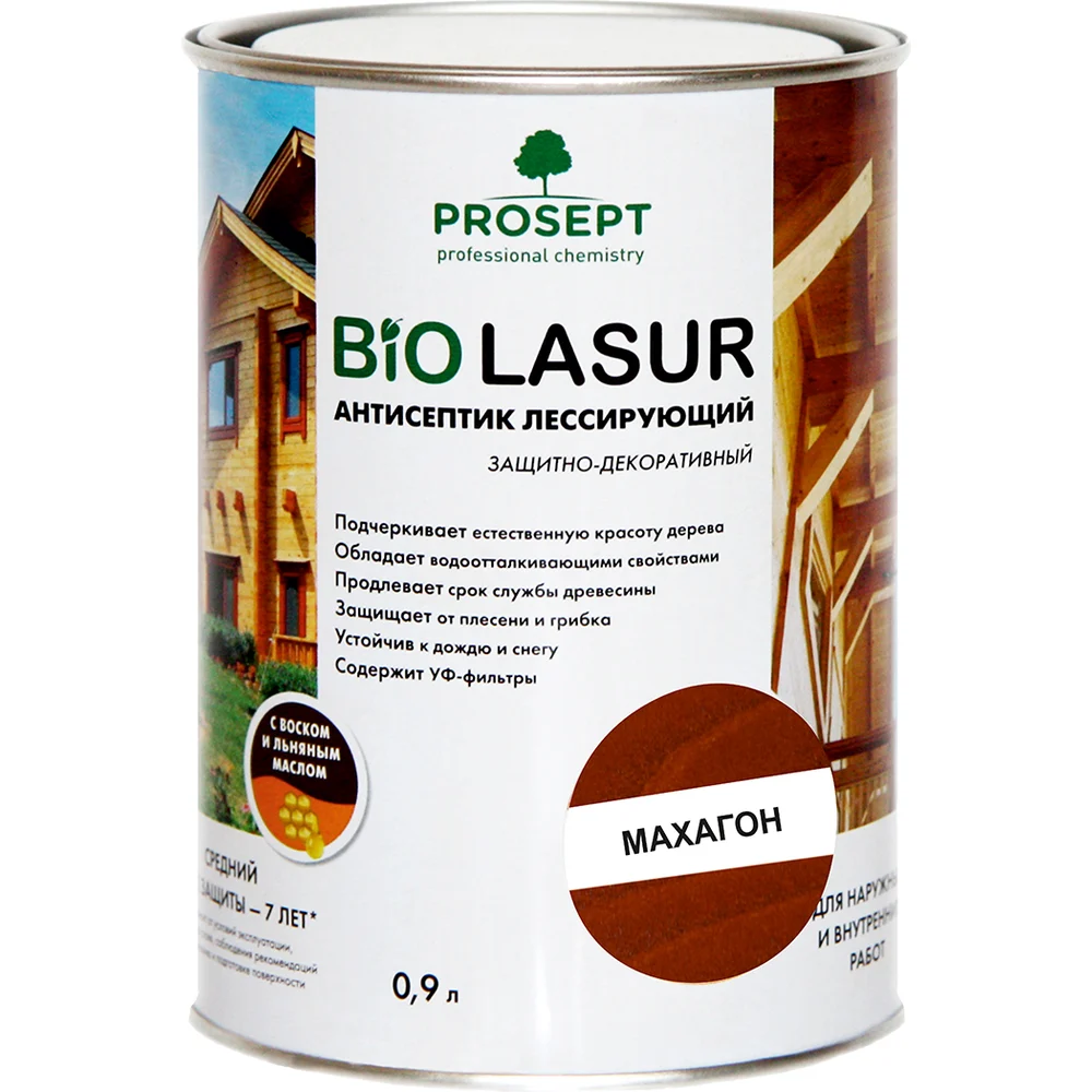 Лессирующий защитно-декоративный пропитка PROSEPT BIO LASUR 038-09