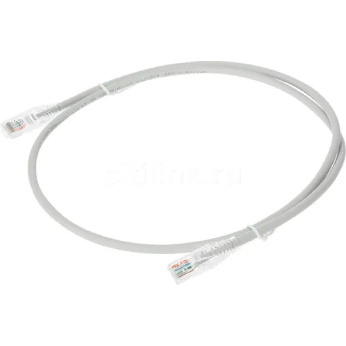 Патч-корд WRLINE вилка RJ-45, вилка RJ-45, кат.5E, LSZH, 1м, серый [wr-pc-rj45-utp-5e-1-gy]
