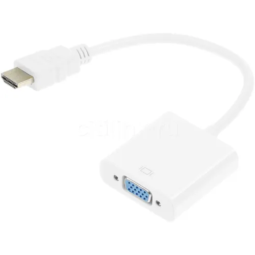Переходник аудио-видео PREMIER 5-983, HDMI (m) - VGA (f), Jack 3.5 (f), 0.15м, белый