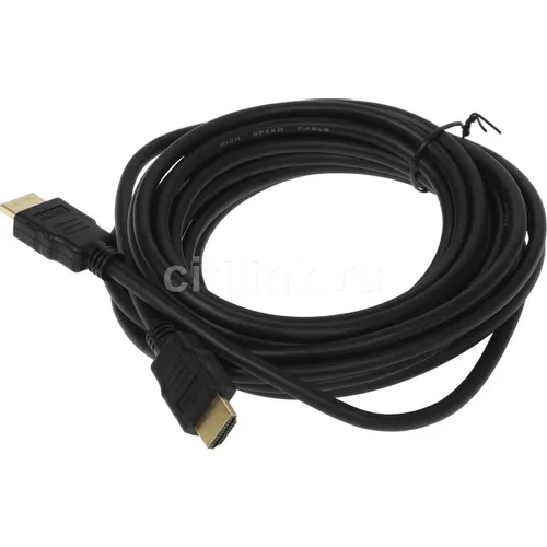 Кабель аудио-видео Buro HDMI 1.4, HDMI (m) - HDMI (m), 5м, GOLD, черный [bhp ret hdmi50]