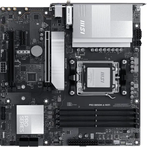 Материнская плата MSI PRO B850M-A WIFI, Socket AM5, AMD B850, mATX, Ret