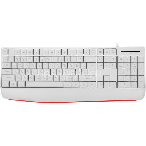 Клавиатура Defender Atom HB-546, проводная, USB, мембранная, белый [45547]
