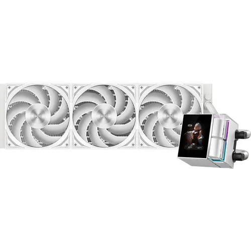 Система водяного охлаждения PCCOOLER DS360 Display, LCD, 4-pin, ARGB, 120мм, белый, retail [ds360-whawxy-gl]