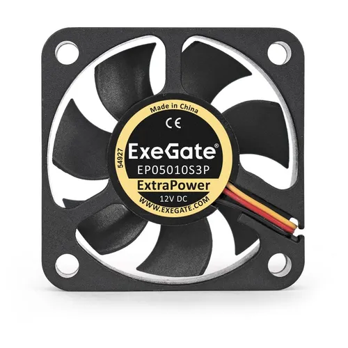 Вентилятор EXEGATE EX283367RUS 50мм, 3-pin, 6500об/мин, 36 дБ, черный, OEM