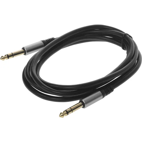 Кабель соединительный аудио PREMIER PCH-253, Jack 6.3 (m) - Jack 6.3 (m), 1.8м, GOLD, черный