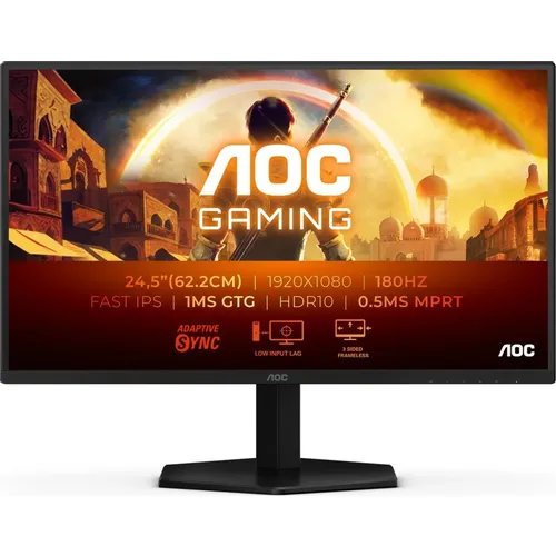 24.5" Монитор AOC 25G42E, 1920x1080, Fast IPS, 180Гц, 1хHDMI, 1хDP, черный