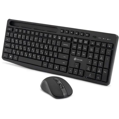 Комплект (клавиатура+мышь) Oklick S275W, USB, беспроводной, черный [1993113]