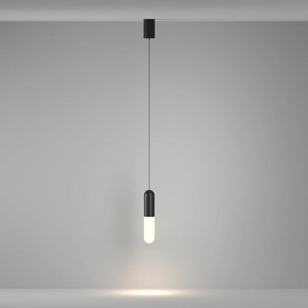 Подвесной светильник MAYTONI Mist LED 12W Алюминий и стекло Черный P101PL-L300-12W3K-B