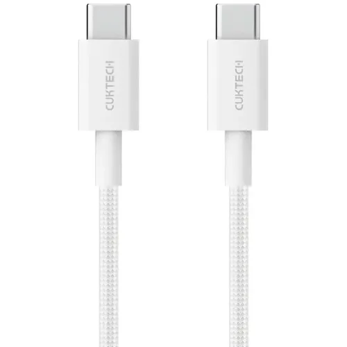 Кабель CUKTECH CTC315P, USB Type-C (m) - USB Type-C (m), 1.5м, 3A, белый