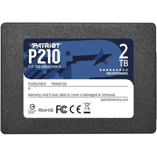 SSD накопитель Patriot P210 P210S2TB25 2ТБ, 2.5", SATA III, SATA