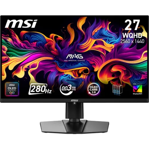 26.5" Монитор MSI Mag 271QP QD-OLED X28, 2560x1440, QD OLED, 280Гц, 2хHDMI, 1хDP, черный [9s6-3cf19t-010]