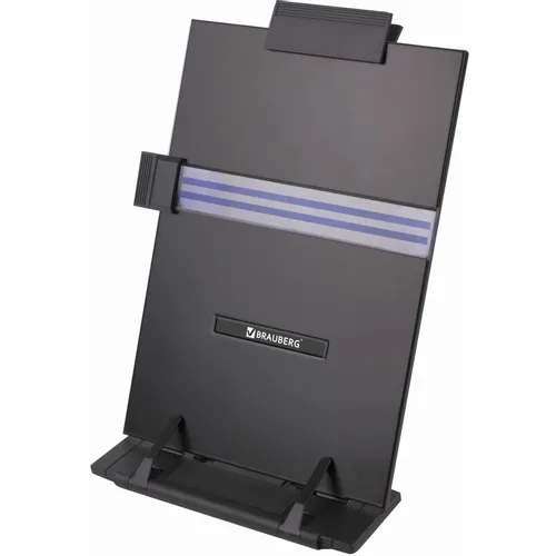 Подставка для книг BRAUBERG 237447, Офис, прямоугольная, 30x360x244мм, пластик/металл, черный, картонная коробка
