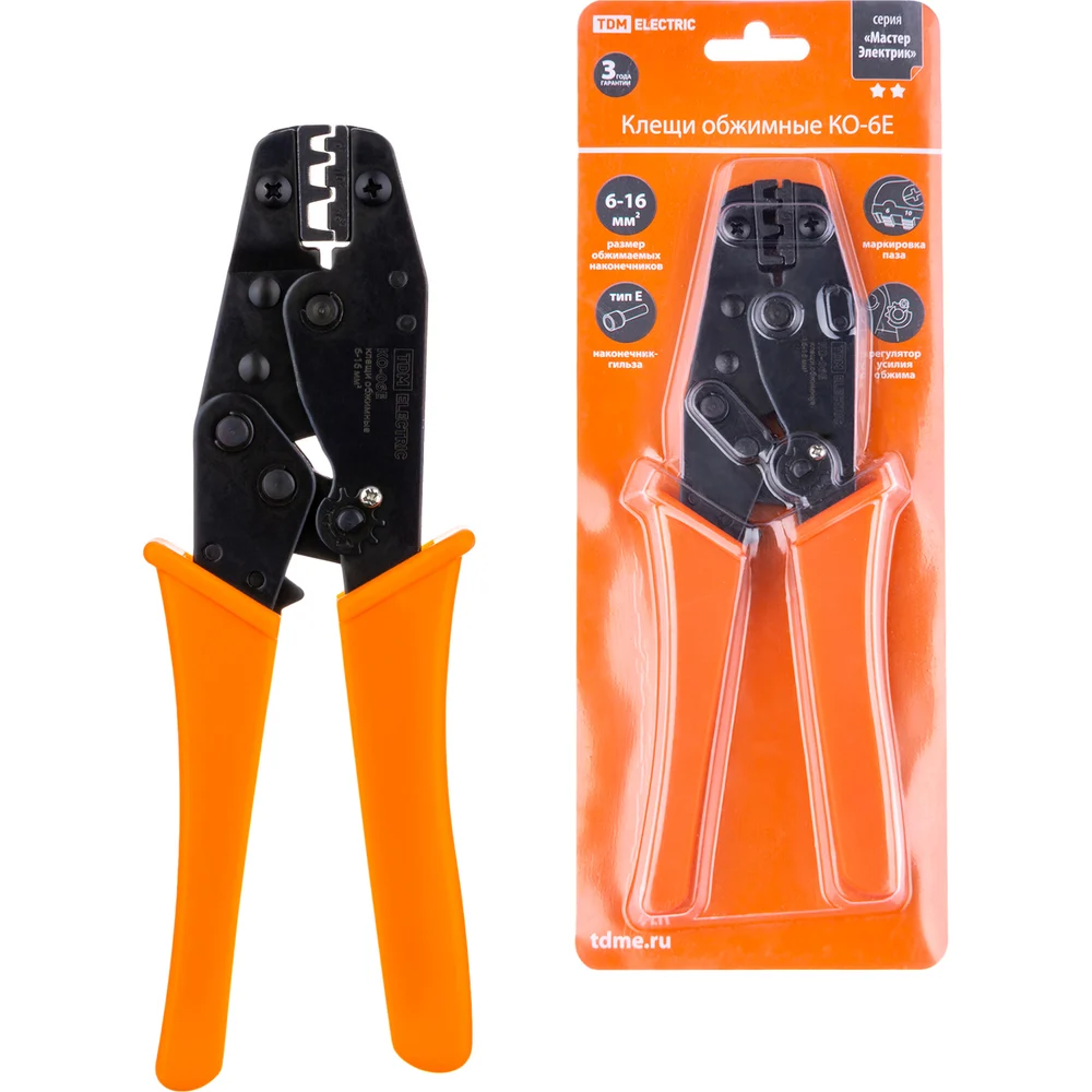Обжимные клещи TDM ELECTRIC КО-6Е SQ1001-0003