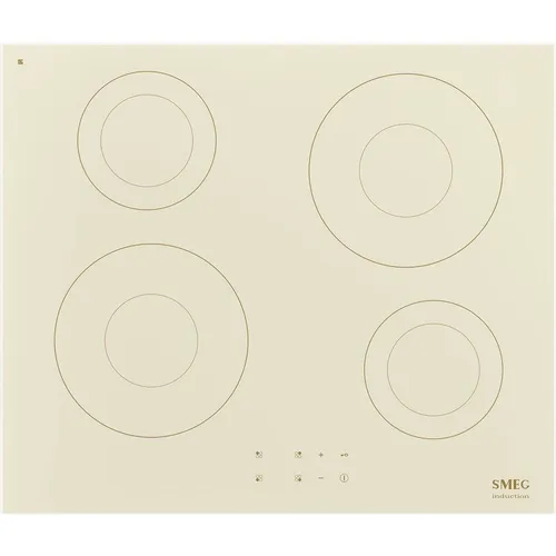 Индукционная варочная поверхность SMEG SI2641DP, конфорок: 4 шт., стеклокерамика, независимая, кремовый