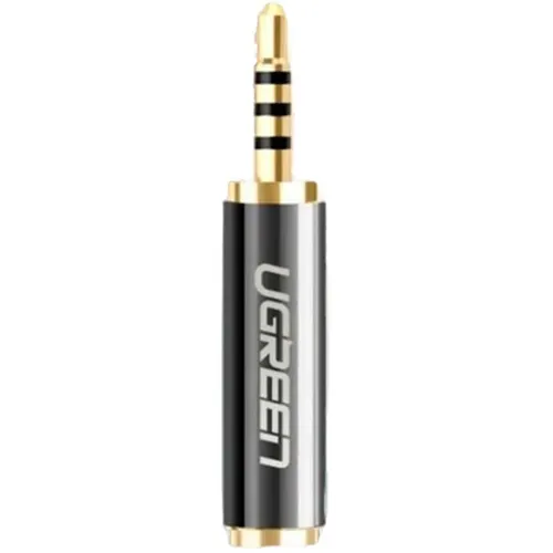 Адаптер аудио UGREEN 20501, Jack 2.5 (m) - Jack 3.5 (f), 0.05м, GOLD, ф/фильтр, серый