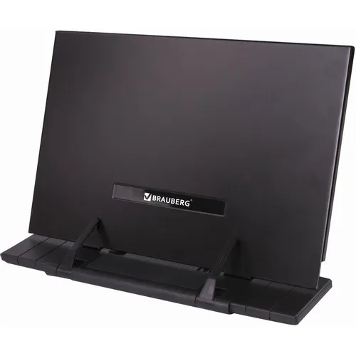 Подставка для книг BRAUBERG 237446, Офис, прямоугольная, 25x294x249мм, пластик/металл, черный, картонная коробка