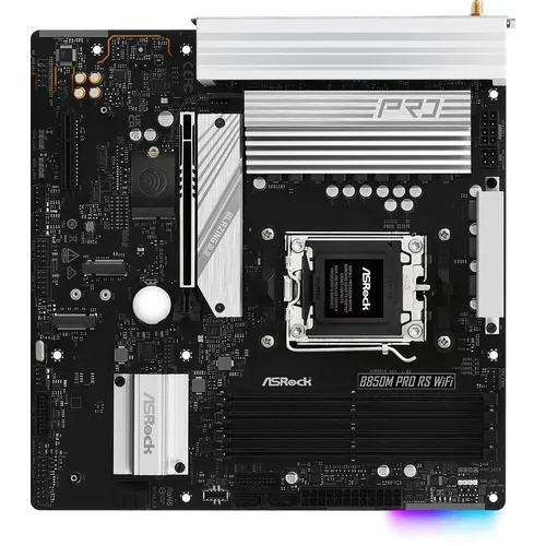 Материнская плата ASRock B850M PRO RS WIFI, Socket AM5, AMD B850, mATX, Ret