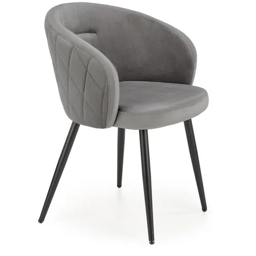 Стул HESBY HSBI_DC115_GREY, на ножках, велюр, серый