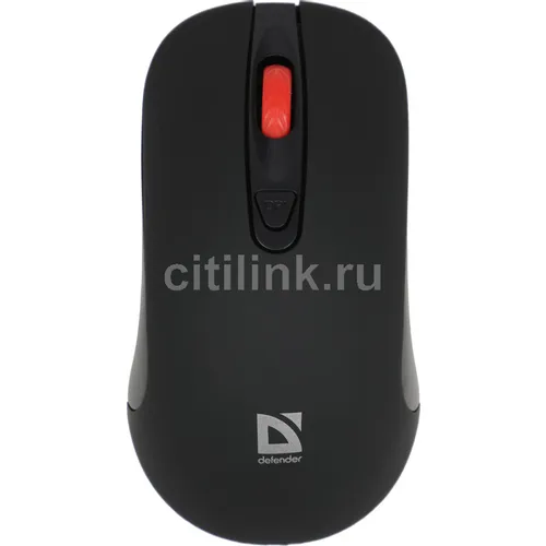 Мышь беспроводная Defender Nexus MS-195, радио, оптическая, USB, 1600dpi, черный [52195]