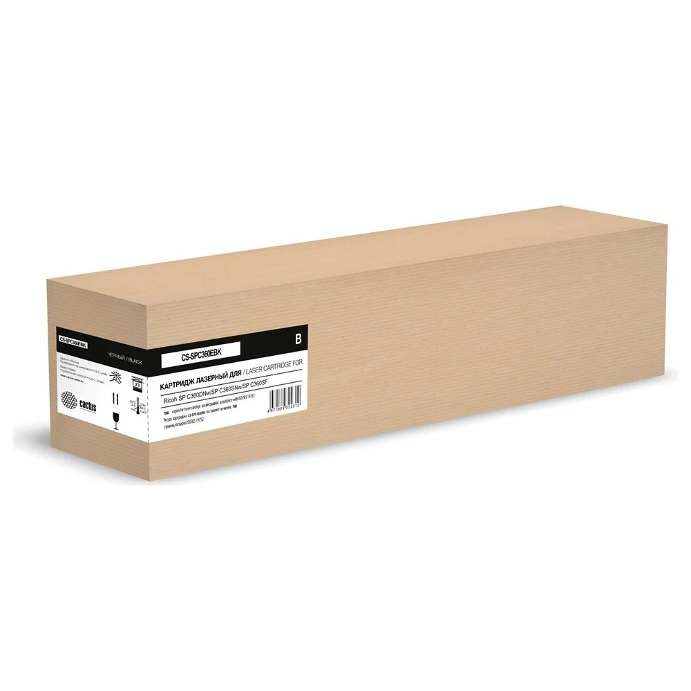 Лазерный картридж для Ricoh SP C360DNw/SP C360SNw/SP C3 Cactus CS-SPC360EBK 408184 1898121
