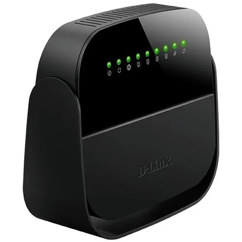 Wi-Fi роутер D-Link DSL-2640U/R1A, Wi-Fi 4, N150, 2.4ГГц, 4 LAN, 1 WAN/LAN, ADSL2+ (AnnexA/L/M), черный