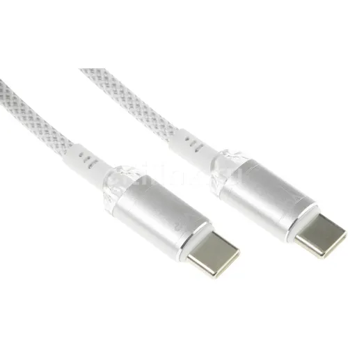 Кабель VLP Diamond, USB Type-C (m) - USB Type-C (m), 1.2м, MFI, 3A, белый [1032001]
