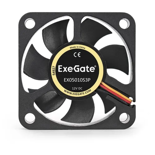 Вентилятор EXEGATE EX180972RUS 50мм, 3-pin, 5000об/мин, 28 дБ, черный, OEM