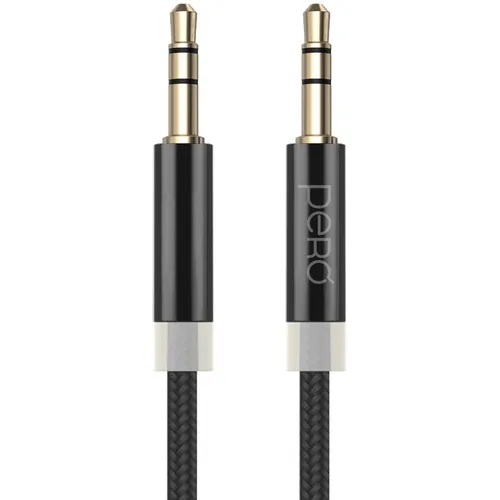 Кабель PERO MC-01, Jack 3.5 (m) - Jack 3.5 (m), 1м, черный