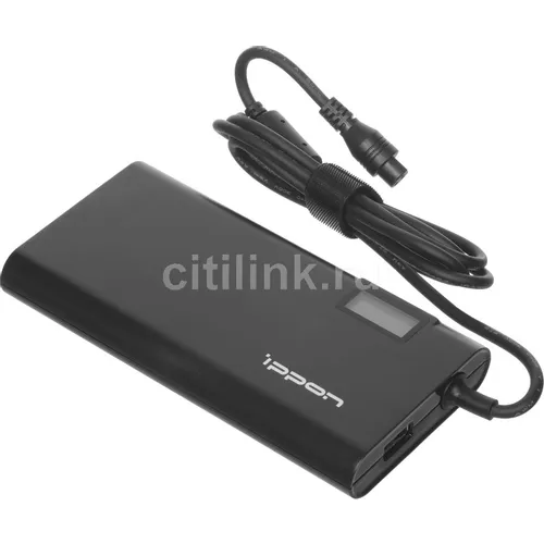 Адаптер питания Ippon SD90U, 15 - 19.5 В, 4.5A, 90Вт, черный [sd90u black]