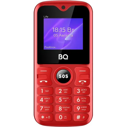 Сотовый телефон BQ Life 1853, красный/черный