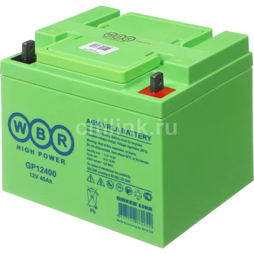 Аккумуляторная батарея WBR GP12400 для ИБП, 12В, 40Ач [gp12400 wbr]