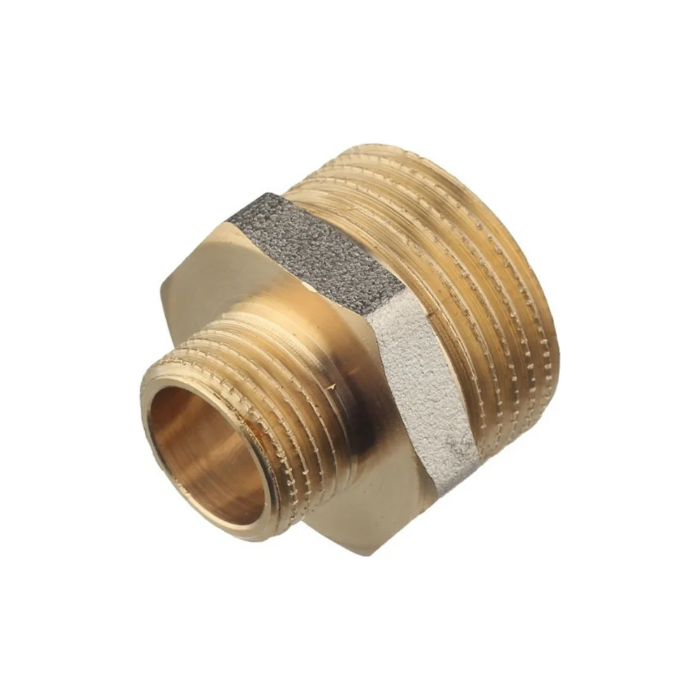 Переходной латунный резьбовой ниппель DOUBLE-LIN LL6050 (1 1/2"х1 1/4")