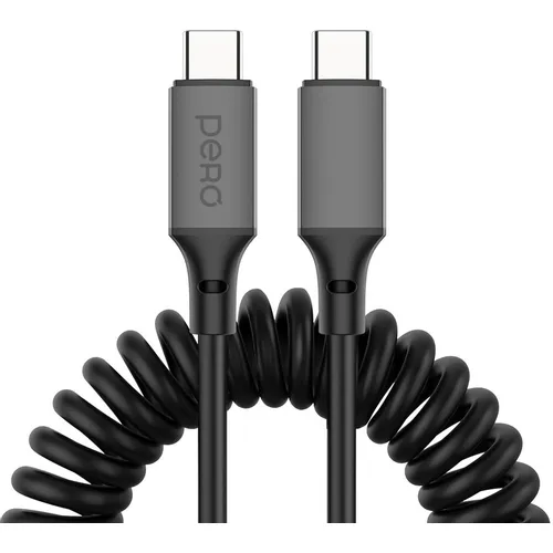 Кабель PERO DC-16, USB Type-C (m) - USB Type-C (m), 1.2м, черный [prdc-16cc]