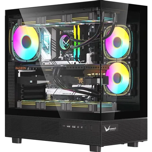 Корпус ATX Formula Crystal Z8 Floe, Midi-Tower, без БП, черный [crystal z8 black floe]