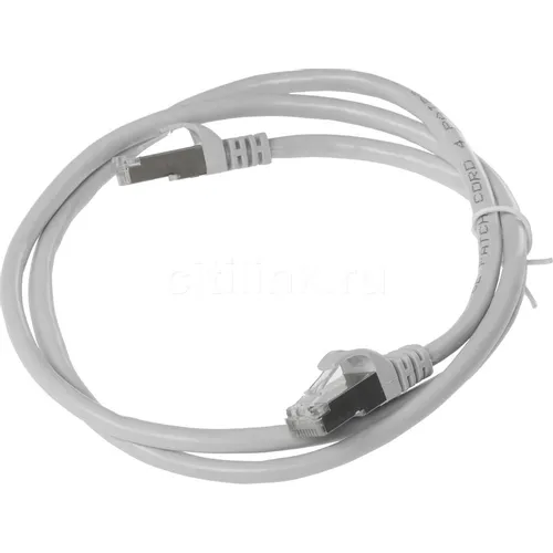 Патч-корд PREMIER PP6-1M литой (molded), FTP, кат.6, 1м, 4 пары, 24AWG, алюминий омедненный, многожильный, серый
