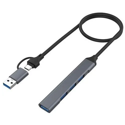 Хаб (разветвитель) PALMEXX PX/HUB-081, серый
