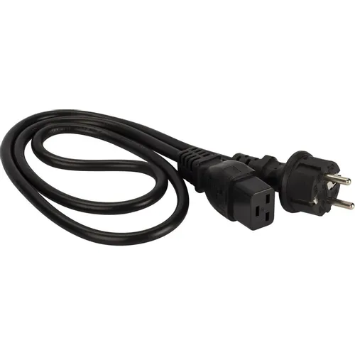 Шнур питания Lanmaster (LAN-PP19/SH-2.0-BK) C19-Schuko проводник.:3x1.5мм2 2м 220В 16А черный