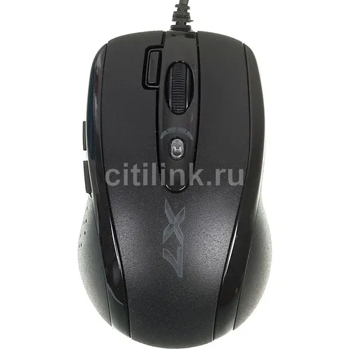 Мышь проводная A4TECH X-710MK, игровая, оптическая, USB, 2000dpi, черный [x-710mk usb]