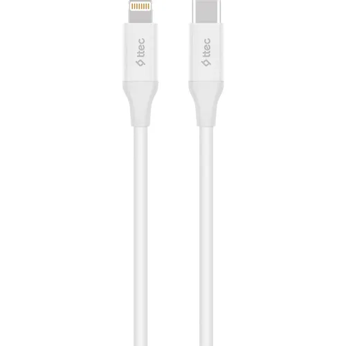 Кабель TTEC 2DK40B, Lightning (m) - USB Type-C (m), 1.5м, MFI, белый