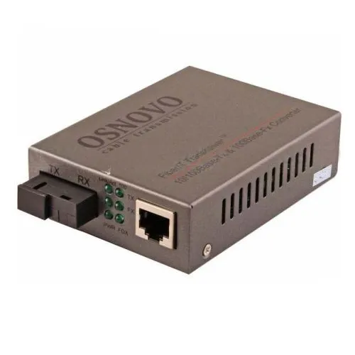 Конвертер OSNOVO OMC-100-11S5b, серый