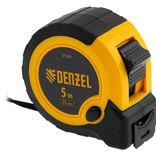 Рулетка строительная DENZEL 31543, 5м x25мм, с автостопом