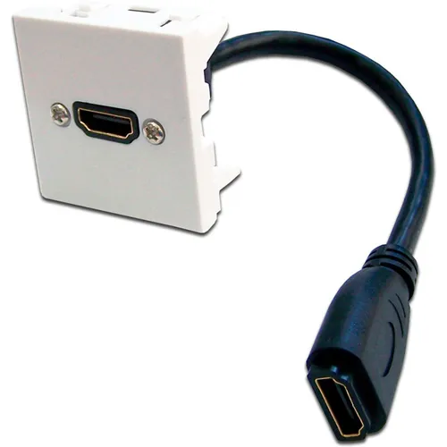 Вставка Lanmaster (LAN-SIP-23HDMI-WH) накладная встраиваемая 45x45x без крышки Mosaic пластик белый